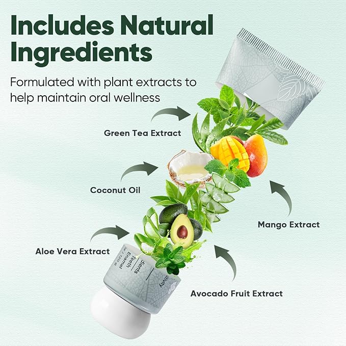 MySmile Fluoride Free Toothpaste, Nano Hydroxyapatite Toothpaste for Sensitive Teeth, Strengthens Enamel, Remineralizes & Whitens Teeth, Freshens Breath for Adults, SLS Free, Natural Misty Mint, 4.2oz