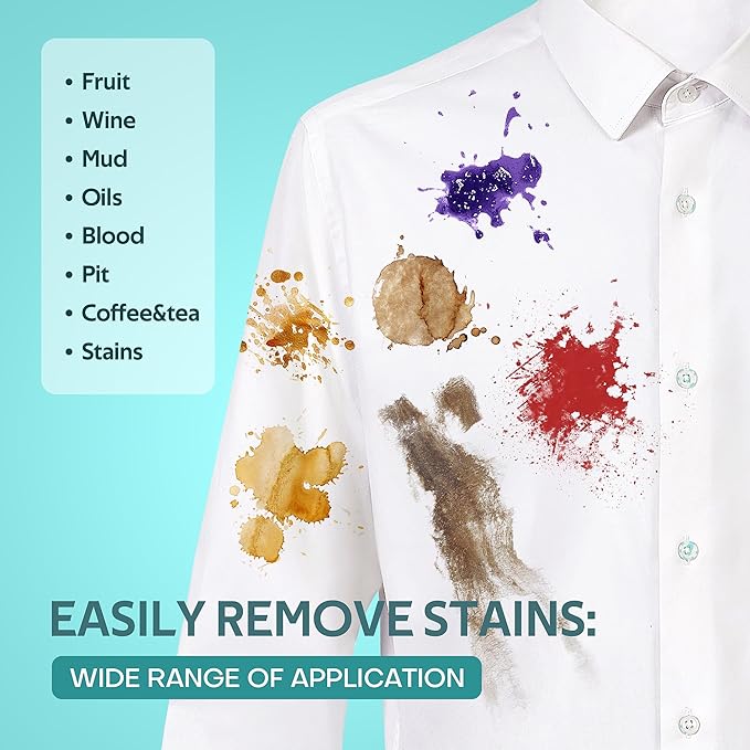 BFWood Laundry Stain Brush, Large Natural Soft Boar Bristles, Removes Tough Stains from Delicate Fabrics Like Knits, Cotton, and Linens, Gentle on Fabrics, No Damage