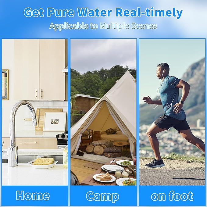 4 Pack Gravity Water Filter Replacement,Gravity Water Filter Replacement for Berkey® BB9-2® Black Filters & PF-2® Fluoride Filters, Compatible with Berkey® Filtration System