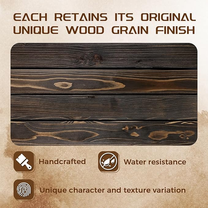 72x8x3 Fireplace Mantel - Solid Rustic Wood - Wall Mounted Floating Shelf with Invisible Heavy Duty Steel Bracket (Weathered Black)