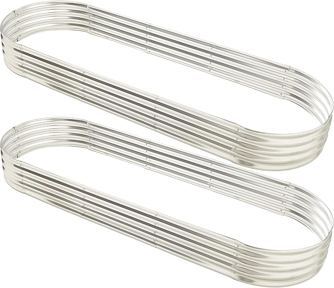 9 ft x 3 ft Raised Garden Bed Metal Elevated Planter for Vegetable Flower Herb (2pk)