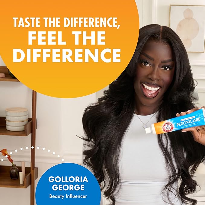 ARM & HAMMER Peroxicare Toothpaste for Gum Health, Baking Soda Toothpaste, Clean Mint, 6.0 oz (Pack of 4