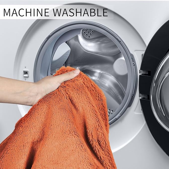 Bean Bag Chair for Adults 3FT,Soft Removable Cover for Teens/Girls Bedroom,Fluffy Giant Round Floor Beanbag Lounger Chairs (No Filler,Orange)