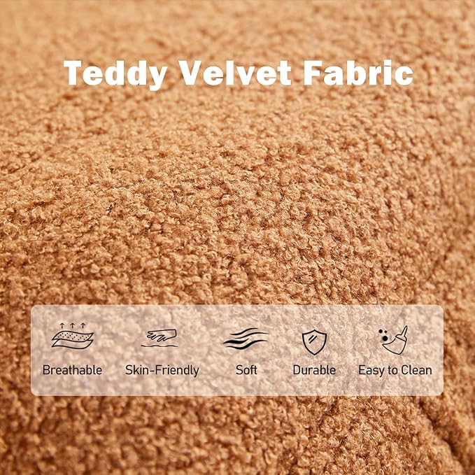 Bean Bag Chair, Loveseat Fireside Chair Bean Bag Sofa Large Bean Bag Chair for Adults, 2 Seater Bean Bag Chairs for Teens with High Density Comfortable Foam, Bean Bag for Living Room, Bedroom (Orange)