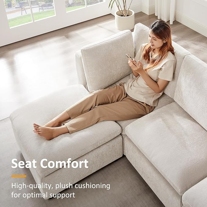 Modular Sectional Sofa, Convertible Sofa Couch Modular Sofa with Ottoman, Sectional Sofas for Living Room Small Apartments