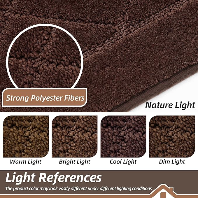 BEQHAUSE Dirt Trapper Door Mat 36" x 60", Doormat Non-Slip Entryway Rugs Washable, Dog Door Mat Stain Resistant and Absorbent Welcome Floor Mat for Front Back Door, Muddy Wet Shoes & Paws, Brown