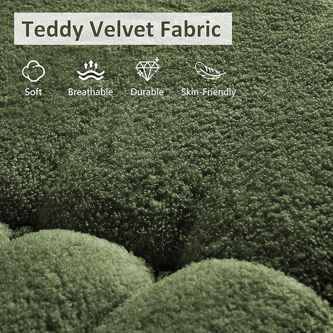 Bean Bag Chair, Oversized Bean Bag Chair for living Room, Fireside Chair for adults with Memory Foam Filled, Big Accent Sofa Lounge Floor Sofa for Gaming, Reading, Relax, No Assembly Required. (Green)