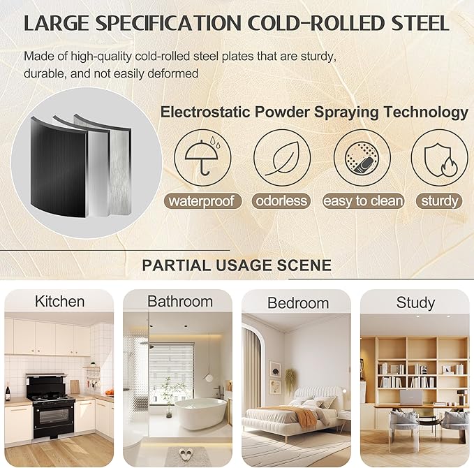 75.2" Tall Pantry Cabinet, Kitchen Pantry Storage Cabinets with 2 Door and 5 Adjustable Shelves, White Metal Pantry Storage Cabinet, Cupboard for Kitchen, Dining Room, Living Room and Bathroom